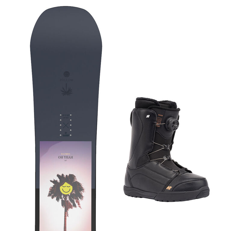 all-mountain snowboard package season rental for adults